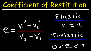 Coefficient of Restitution  Inelastic Collisions and Elastic Collisions  Physics [upl. by Claiborn]