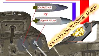 88cm Pzgr 39 vs 85mm BR365  Explosion inside the armor  Armor Penetration [upl. by Anirad]