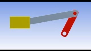 Ansys rigid dynamics tutorial  Slider Crank mechanism analysis in ANSYS workbench [upl. by Farrel]