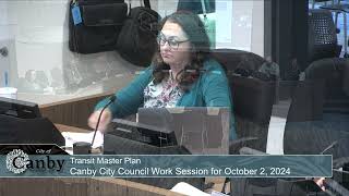 Canby City Council Work Session for October 2 2024 [upl. by Farnham493]