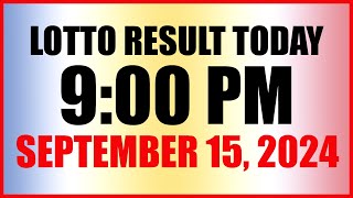 Lotto Result Today 9pm Draw September 15 2024 Swertres Ez2 Pcso [upl. by Harriman481]