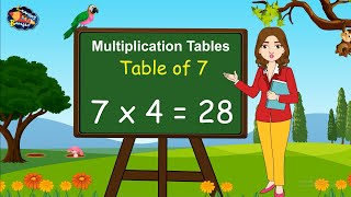 Table of 7  Times tables  Multiplication tables 7 ka pahada  Learning Booster  Maths tables [upl. by Ettenhoj]