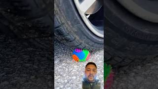 Crushing of soft and crunchy things by car 🚘 tyre asmr crushing crushing softball shorts [upl. by Allerim]