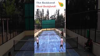 The Backhand That Backfired tennis tennisshorts tennisreels backhand tennisshots backfired [upl. by Lattonia]