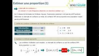 Maths Terminale S  Estimer une proportion intervalle de confiance  Facebook [upl. by Asertal]