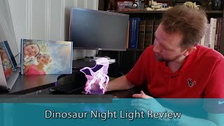 GREAT KIDS NIGHT LIGHT  Dinosaur Night Light Review [upl. by Aimahs]