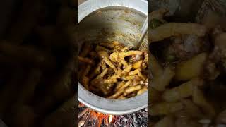 Chicken Feet Chicken Panjay Recipe by Village Couple  Husband Helping in Cooking in the Village [upl. by Airlee80]