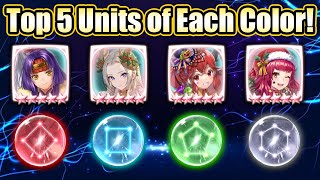 The Very BEST in the Game Top 5 Units of Every Color Fire Emblem Heroes [upl. by Ellehcit]