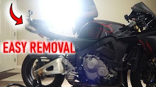 Stock Exhaust Removal CBR600RR QUICK REMOVAL [upl. by Soluk]