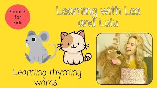 Learning Simple Rhyming Words  Phonics for Kids [upl. by Aramoj871]