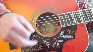 2016 Epiphone Hummingbird Pro Acoustic Electric Guitar review [upl. by Inail]