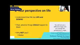 Mind matters Keeping up with your own self Prof Piyanjali de Zoysa [upl. by Koball]