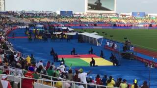 En vidéo  Cérémonie d’ouverture avant le coup du premier match de la CAN 2017 1e partie [upl. by Shanks]