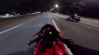 Crazy Late Night Group Ride With Friends CBR 600rr [upl. by Mihsah957]