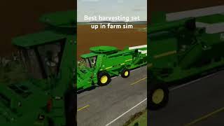 Best harvesting set up in farm sim😂🤣farmingsimulator22 [upl. by Trela]