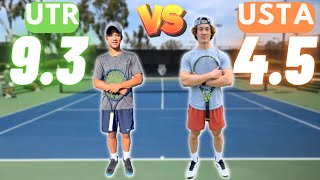 USTA 45 vs 15yr old UTR 93 [upl. by Ellesor]