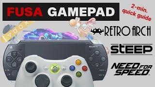 PSP  FuSa Gamepad  RetroArch  Controller Emulator  Installation Guide [upl. by Noicpesnoc499]