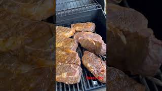 Reverse Seared Ribeyes Gas Grill Style shorts steak grilledsteak [upl. by Piks]