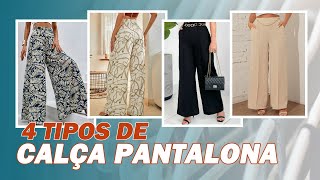 COMO FAZER 4 TIPOS DE CALÇA PANTALONA  MODELAGEM MUITO SIMPLES PASSO A PASSO [upl. by Aihsatal]