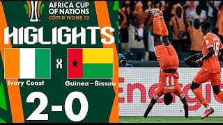 Costa de Marfil vs Guinea Bissau 20 Highlights  African Cup of Nations 2024 [upl. by Atil99]