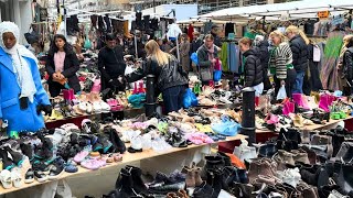 🇬🇧 EAST LONDON WALKING TOUR LONDONS HISTORIC PETTICOAT LANE MARKET VIBRANT STREET MARKET 4K60FPS [upl. by Yesnikcm]