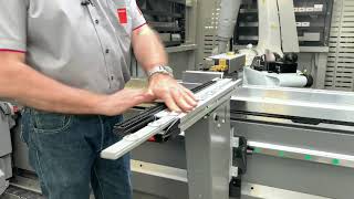 Bystronic Xpert Pro Press Brake  Front support arm features [upl. by Eittod144]