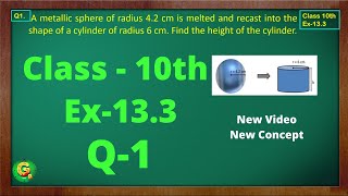 Ex 133 Q1 Class10  Surface Area And Volume  Class10 Math  Class10 Ex 133 Q1  Green Board [upl. by Craner]