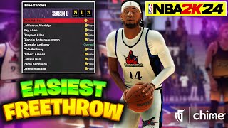 The EASIEST Freethrow Animation on NBA 2K24 [upl. by Ahseiyt]