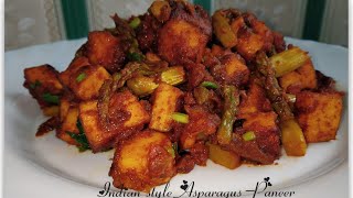 Healthy asparagus recipe in hindi Asparagus and paneer indian recipe ShatavariShatavar recipe [upl. by Nylzaj]