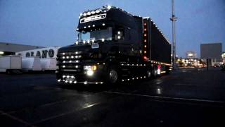 Scania T Longline V8 Transports Philippe Maurin Routiersdechato44sky [upl. by Lissa]