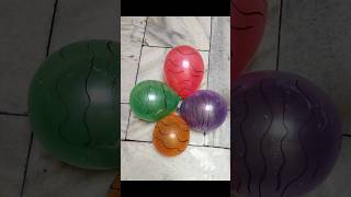 Blue Green Red Purple Water Balloon Popping asmr video satisfying [upl. by Bergeron]