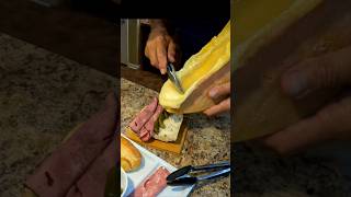 RACLETTE CHEESE MELTDOWN on Fresh BAUGETTE [upl. by Ellirpa202]