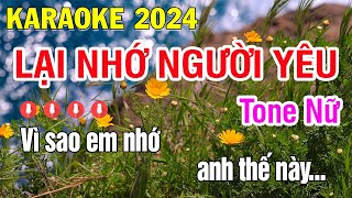 Lại Nhớ Người Yêu Karaoke Tone Nữ Beat Chuẩn Dễ Hát Nhạc Trữ Tình 2024  Trung Anh Karaoke [upl. by Shapiro]