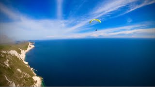 Paragliding Ringstead Bay Dorset UK with Moby Porcelain 17th June 2020 [upl. by Yajeet]