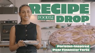 A ParisianInspired Pear Financier Torte  Recipe Drop  Food52 [upl. by Linskey962]