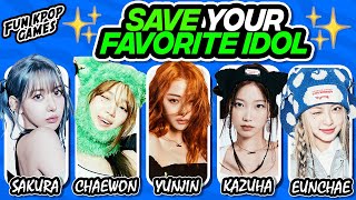 ✨SAVE YOUR FAVORITE KPOP IDOL 1✨  FUN KPOP GAMES 2024 [upl. by Kra185]