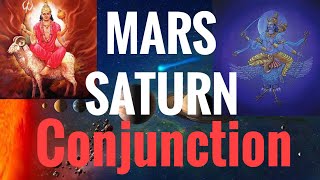 Mars Saturn Conjunction Mars conjunct Saturn Vedic Astrology [upl. by Munford210]