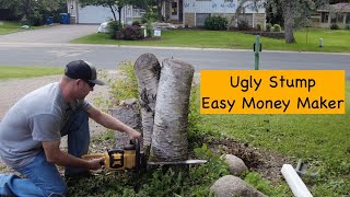 Small Job Easy Money Tractor Stump Grinder [upl. by Hanway290]