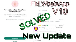 How to install fm WhatsApp v10 on banned devices  gb whatsapp new update  working method guide [upl. by Mcclees]