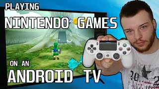 Playing NINTENDO GAMES Using Emulators on an ANDROID TV [upl. by Alrich]