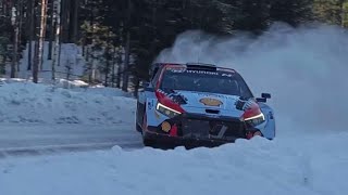 Esapekka Lappi test for Rally Sweden 2024 Hyundai i20 Rally1 [upl. by Nigam536]