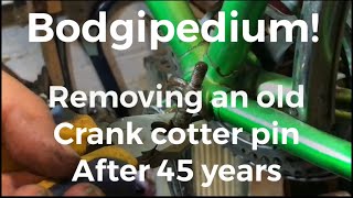 Removing old bicycle crank cotter pin after 45 years Cheap tool amp easy method works every time [upl. by Yema]