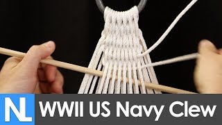 📐Authentic WWII US Navy Hammock clew tying tutorial  Simple DIY [upl. by Giwdul]