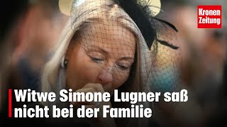 Witwe Simone Lugner saß nicht bei der Familie  kronetv NEWS [upl. by Benenson]