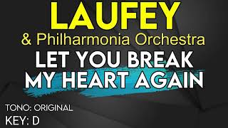 Laufey amp Philharmonia Orchestra  Let You Break My Heart Again  Karaoke Instrumental [upl. by Nicolina235]