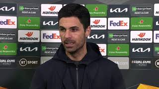 Mikel Artetas Immediate Reaction To Arsenals Win Over Olympiacos [upl. by Nnairam930]