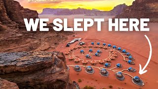 Wadi Rum Luxury Night Camp Bubble domes in the desert  JORDAN TRAVEL VLOG [upl. by Hyacinth105]