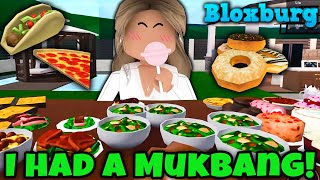 Bloxburg Mukbang and New House Tour [upl. by Sharlene]