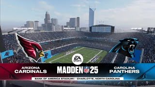 Cardinals vs Panthers Week 16 Simulation Madden 25 PS5 [upl. by Colwen]