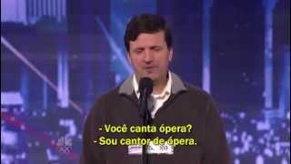 Luiz Meneghin — Brasileiro emociona público e jurado no Americas Got Talent legendado [upl. by Elnukeda]